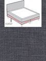 Ikea DUNVIK Bezugteile für Boxspringbett 160x200 803.247.36 Skiftebo dunkelgrau