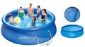 Quick Up 366x91cm Swimming Pool Familien Schwimmbad mit Filterpumpe + Solarfolie