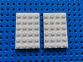Lego 2 x Platte Bauplatte flach 3032  4x6  weiß