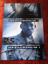 Der Staatsfeind Nr. 1 Kinoplakat Poster A1, Will Smith, Gene Hackman