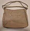 Damen Leder Handtasche “Borse in Pelle“ Made in Italy in Beige Neu in Folie