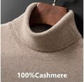 Kaschmir Rollkragenpullover Herren 100% Kaschmirwolle Winter Pullover