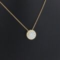 Wert 1070 € Brillant Anhänger Kette (0,25 ct) 750 18 Karat Gelb Gold L. 42/45 cm