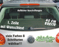 Aufkleber Beschriftung Werbung 1 Zeile - 40cm - Sticker Heckscheibe Lack KFZ