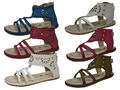 Mädchen Sandalen Designer Römersandalen Schuhe Nieten Sandaletten Gr.26-31 2461 