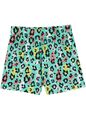 Shorts mit Animalprint Gr.176/182 Aquamaringrün Leo Bedruckt Mädchen Bermuda Neu