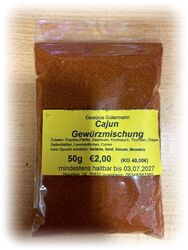 Cajun Gewürzmischung fein exklusiv  50g - Gewürze Gütermann - ( KG 40,00€)