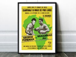 MUHAMMAD ALI klassische Kampfplakate | Boxwandkunstdruck | Cassius Tonposter*Wählen Sie aus über 80 einzelnen Ali Kampf-/Box-Events*