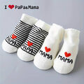 Baby Baumwollsocken Süße Socken Ich Liebe Mama + Ich Liebe Papa - 2 Paar im Set