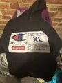 SUPREME x Champion Label Hooded Sweatshirt BLACK Men's XL