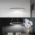 60CM Rund LED Pendel Lampe Ring-Design Hänge Decken Leuchte Küchen Beleuchtung