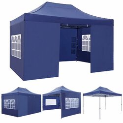 Falt Pavillon 3x3m 3x4,5m 3x6m Gartenzelt Partyzelt Festzelt Faltbar Wasserdicht