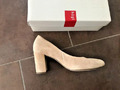 Högl Pumps beige nude natur Rauhleder Gr.  40, UK: 6 1/2 wie neu!