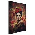 Murando Wandbild Groß Wohnzimmer Leinwand Bilder Kunstbilder Frida Kahlo Rosen