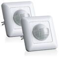 2x Bewegungsmelder Unterputz LED geeignet 600W Bewegungssensor 3-Draht SEBSON