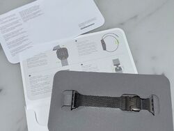 Original Apple Watch Ultra 49mm Milanese/Milanaise Armband Titan Schwarz L, OVP