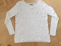 MARC O POLO Sommer PULLOVER Weiß leicht mit LEINEN ? Blusenshirt Gr. S 38 40