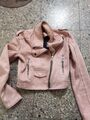 Sexy Damen Lederjacke Kunstlederjacke in guess-Rosé-nude XS Frühling Sommer