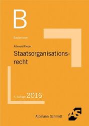 Basiswissen Staatsorganisationsrecht. Ralf Altevers (Rechtsanwalt und Repetitor)