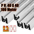 100 METER ALU PV Solarprofil 40x40 BV Nut 8 & Nut 10 Solarschiene Montageprofil