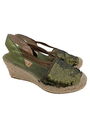 VIDORRETA Espadrilles-Sandalen Damen Gr. DE 38 khaki Glitzer-Optik