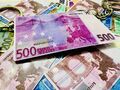 Schlüsselanhänger Geldschein, Euro Banknoten € | mit Karabinerhaken und Kette