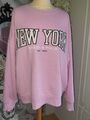 H&M Sweatshirt  mit NewYork Bestickung Oversize College  Damen Gr.L