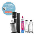 SodaStream DUO Wassersprudler Vorteilspack Titan mit QC CO2-Zylinder, 3 Flaschen