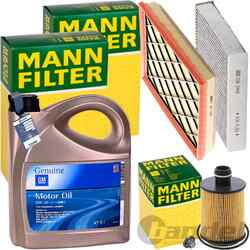 MANN INSPEKTIONSPAKET+5L ORIGINAL 5W30 MOTORÖL passend für OPEL ASTRA J 1.3 CDTI