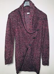 Strick-Cardigan/Jacke/Pullover in schwarz-rot-weiß mit Knöpfen [Vero Moda, Gr.M]