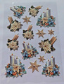 großer Bogen 3D-Relief-Sticker " Weihnachtskerzen 1 "