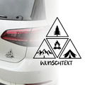 Auto Aufkleber | Berge | Mountain | Camping | Natur | Wunschtext | Sticker 426