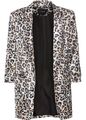 Blazer mit Animalprint Gr. 42 Braun Leo Bedruckt Damen Longblazer Jacke Neu*