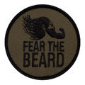 Fear the beard Bundeswehr Morale Fun Patch mit Klett 7 cm Durchmesser