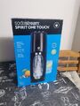 SodaStream Spirit One Touch Automat mit 1 L Flasche und leerer Gasflasche.