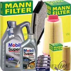 MANN INSPEKTIONSPAKET+MOBIL 5W-30 MOTORÖL passend für MERCEDES W/S204 C180 C200