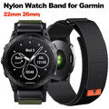 Quickfit Nylon Loop Armband Für Garmin Fenix 7 7X 6 6X Pro 5 5X Plus 3HR 965 955