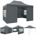 Pavillon 3x3/3x4,5/3x6m Wasserdicht Gartenzelt Faltpavillon Partyzelt Popup Zelt