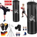 Boxsack Set Boxhandschuhen Punching Bag Sandsack mit Handschuhe Boxset 100~120CM