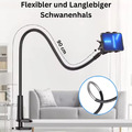 Handy Halterung Schwanenhals 90cm langer Arm 360° drehbar Bett Tisch Handyhalter