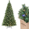 SALCAR 240 cm Künstlicher Weihnachtsbaum mit Beleuchtung Tannenbaum 450 LED