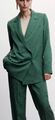 MANGO Suit Viskose Oversize Blazer Jacke Grün Gr. S 34 36 zara Unifarben H&M