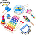 Musikinstrumente Set Holz Musik Percussion Rhythmus Spielzeug für Baby Kinder