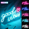 Good Vibes LED Neonschilder Neon Schild Neonlichter Schlafzimmer Wanddekoration