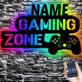 RGB Gaming Zone Schild RGB Gamer Geschenkidee personalisiert Mit Name