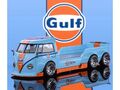 VW Volkswagen T1 Basis - Car Transport  - GULF - Liberty 1:64