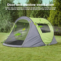 Pop Up Wurf Zelt 3-4 Personen 220cm - grün - Camping Festival Automatik Trekking