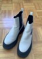 Chelsea Plateau Boots Damen Leder Beige Gr. 41 Mrs & Hugs