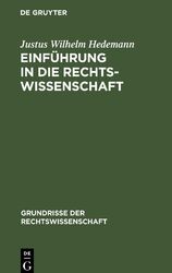 Einführung in die Rechtswissenschaft | Buch | 9783112447734