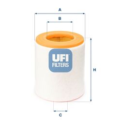 UFI 27.A48.00 Luftfilter für AUDI A6 Avant (4G5, 4GD, C7) Filtereinsatz